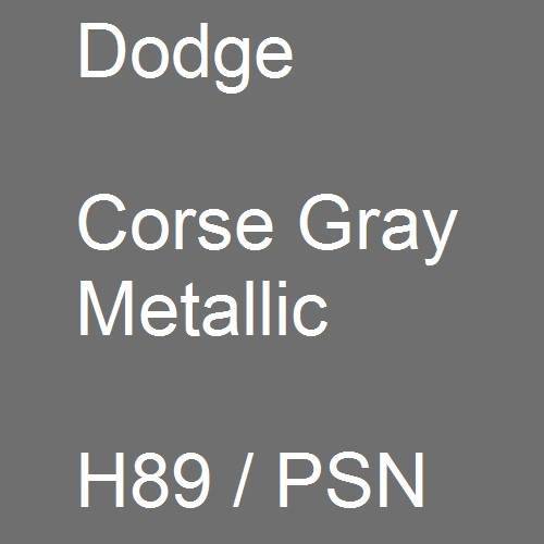 Dodge, Corse Gray Metallic, H89 / PSN.